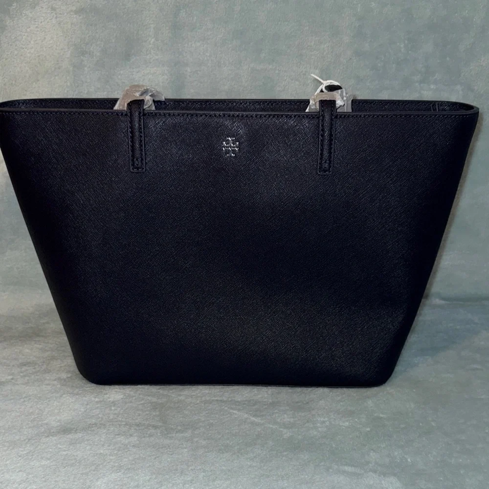 Tory Burch Elegant Tory Navy Small Tote
